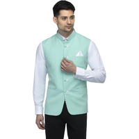 Favoroski Men's Slim Fit Sleeveless Mandarin Collar Ethnic Bandhgala Waistcoat (Fvjc161128_38)
