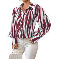 Greciilooks Shirts For Women  Korean Style Long Sleeve Oversized Button Down | Plus Size Workwear Top For Office & Casual Wear