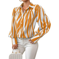 Greciilooks Shirts For Women  Korean Style Long Sleeve Oversized Button Down | Plus Size Workwear Top For Office & Casual Wear