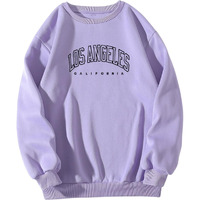 Greciilooks Mens Cotton Casual Regular Fit Crew Neck Sweatshirt (Purple, X-Large)