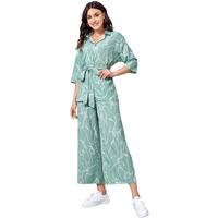 Greciilooks Women's Rayon Blend Solid Regular Fit Co Ord Sets (Gl-W1695&Tr791_Light Green_Xs)