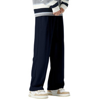 Greciilooks Men's Lycra Cargo Track Pants  Loose Fit Joggers For Men | Korean Style Travel & Lounge Wear With Pockets Blue