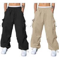 Greciilooks Men's Regular Fit Low Rise Cargos Trousers | Baggy Cargo Pants For Man | Loose Fit | Treck Pent With Multiple Pockets (Available In Plus Size And Combo Pack Of 2)