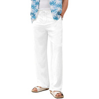 Greciilooks Trouser Pant For Men | Loose Fit Man Track Pants | Formal Causal Regular & Relaxed Cargo | Summer| Stretchable White