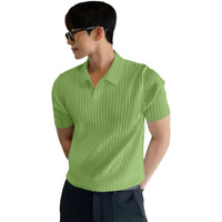 Greciilooks Mens Casual Cotton Lycra Blend Regular Fit T-Shirt (Light Green, Large)