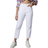 High Star Women's Regular Fit Stretchable Jeans (Hswjns2002_White_36)