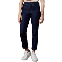 High Star Women's Straight Fit Stretchable Jeans (Hswjnw23101_Ig1_Blue_28)