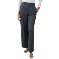 Greciilooks Women High Rise High Waist Wide Leg Trousers | Casual & Formal Pants |Loose Fit Track Pants | Gymwear | Cargo Pants | Elegant Office Wear | Stylish Jeans Look (Gl-Tr1191-S-Grey)