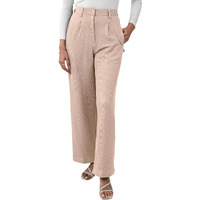 Greciilooks Women High Rise High Waist Wide Leg Trousers | Casual & Formal Pants |Loose Fit Track Pants | Gymwear | Cargo Pants | Elegant Office Wear | Stylish Jeans Look (Gl-Tr1203-Xl-Peach)
