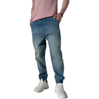 Hubberholme Men's Loose Fit Jogger Jeans (Blue, 32)