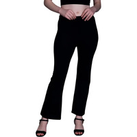Greciilooks Womens Nylon Tr770 Regular Fit Track Pants (Dark Black, Small)