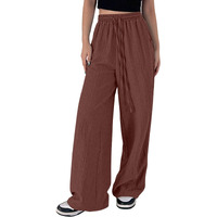 Greciilooks Regular High-Waisted Pants | Korean Trousers For Women (Gl-Tr1028-N_Brown