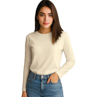 Juneberry Pure Cotton Round Neck Regular Fit Core Fashion Solid Full Sleeve T-Shirt For Women & Girls (Jb_Fs_Reg_Sw_Xxl)