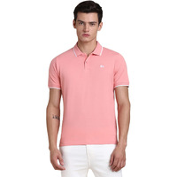 Dennis Lingo Men's Pink Slim Fit Polo T-Shirt