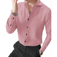 I Enterprise Men's & Boy's Shirts  Stylish Formal, Casual Fabric, Slim Fit & Regular Fit || Trendy Colors & Designs (Dm4_Sr138-Xl) Pink