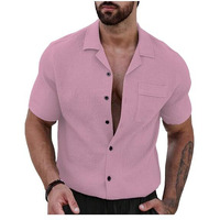 I Enterprise Men Stylish Shirt|| Regular Fit Shirt For Men|| Men Stylish Shirt || Men Printed Shirt || Oversized Shirts For Men|| Shirt For Men (Solid-Shirt)_Size:- Large Color_Pink
