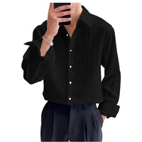 I Enterprise Casual Shirt For Men|| Regular Fit Shirt For Men|| Men Stylish Shirt || Men Solid Shirt With Spread Collar & Long Sleeve Black Size_Xl