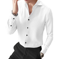 I Enterprise Men's & Boy's Shirts  Stylish Formal, Casual Fabric, Slim Fit & Regular Fit || Trendy Colors & Designs (Dm4_Sr133-L) White
