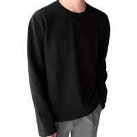 I Enterprise Men's & Boy's Full Sleeve T-Shirts, Trendy Designs, And Comfortable Fit || Casual, Sports, And Everyday Wear || Soft & Durable Fabric (Dr4_Sr93-M) Black