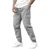Indoprimo Men Cargo || Men Cargo Pants || Men Cargo Pants Cotton || Cargos For Men (In, Alpha, Xl, Light Grey)