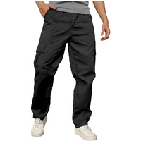 Indoprimo Men Cargo || Men Cargo Pants || Men Cargo Pants Cotton || Cargos For Men || Men Cargo Trouser || Trouser For Men - Zurich (In, Alpha, 2Xl, Black)