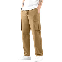 Indoprimo Men Cargo || Men Cargo Pants || Men Cargo Pants Cotton || Cargos For Men || Men Cargo Trouser || Trouser For Men - Rome (In, Alpha, 2Xl, Khaki)