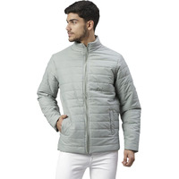 Dennis Lingo Mens Solid Long-Sleeve Regular Fit Puffer Jacket - Waterproof, Lightweight, Casual Winterwear For Men (Green) (Small)