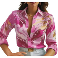 Indoprimo Satin Printed Stylish Shirt For Women