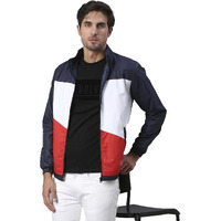 Dennis Lingo Polyester Regular Fit Full Sleeves Men's Color Block Shell Jacket With 2 Pockets - Lightweight Casual Winterwear For Men (Red, Large)