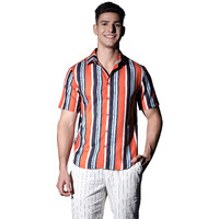 Dhruvi Trendz Men's Regular Fit Shirt (Dt-Ms-6030_Orange M)