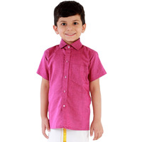 Jbn Creation Boy's Regular Fit Dress Shirt (Jbnbsh003Pu_26_Purple