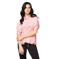 Dhruvi Trendz Women Rayon Top For Girls Regular Fit Western (Dt-W1674_Peach_L)