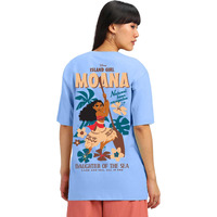 Juneberry 100% Pure Cotton Oversized Baggy Fit Official Disney Merchandise Cool & Goofy Graphic Printed T-Shirt For Women (Os_Dsn_Jbmn3_Dc_L)