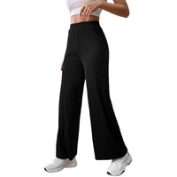 Digital Shopee Women's & Girls' Solid Regular Casual Pants Trouser Women's High-Waisted Pant (In, Alpha, Xl, Regular, Black)