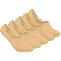 Digital Shopee Anti-Slip No Show Low Cut Loafer Socks For Men & Women With Combed Cotton For Sports, Running & Hiking Pack Of 5 (Free Size) (Beige)