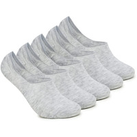 Digital Shopee Anti-Slip No Show Low Cut Loafer Socks For Men & Women With Combed Cotton For Sports, Running & Hiking Pack Of 5 (Free Size) (Grey)