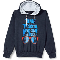 T2F Boy's Cotton Hooded Neck Sweat Shirt (Bys-Ss-03_Multicolor_3-4 Years_Blue, Navy_3 Years-4 Years)