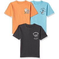 T2F Boy's Cotton Front And Back Printed Oversized Fit T-Shirt (Pack Of 3) Multicolour