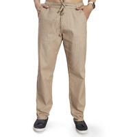 Divisive Men's Relaxed Fit Cotton Linen Blend Trousers (Dpt82_30_Camel)