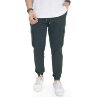 Divisive Men's Cotton Cargo Joggers Pants (Dcr130_32_Teal)