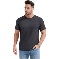 Shodox Mens Solid Round Neck Half Sleeve Regular Fit Tshirt (Pack Of 1) Grey