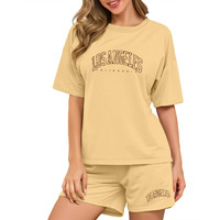 Shodox Womens Cotton Blend Printed Tshirt And Short Co-Ords Set (Pack Of 1)