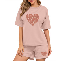 Shodox Womens Cotton Blend Printed Tshirt And Short Co-Ords Set (Pack Of 1)