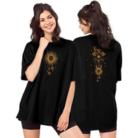 Shodox Bio-Washed Anti Bacterial 100% Pure Cotton Womens Oversized Latest Aesthetic Premium Printed T-Shirt | Cozy Soft, Less Wrinkles Loose Fit, Drop Shoulder, Korean Baggy Style Tees For Girls