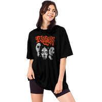 Shodox Womens Oversized Drop Shoulder Printed T-Shirt | Soft, Breathable & Light Weight Cotton Blend | Loose Fit Stylish Top For Girls With Premium Graphic Print