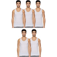 Rupa Jon Men's Solid Regular Fit Vest (Rjnjnvsnrn5P02090_White 90 Cm)