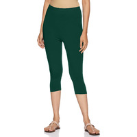Rupa Softline Capri Leggings For Women Cotton Elastane Ultra Soft Free Size Stretch Fit
