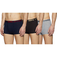 Rupa Jon Men's Cotton Trunks (Pack Of 3)(8903978687988_Jn Obama_100_Navy,Sky,Coffee_Xxl)