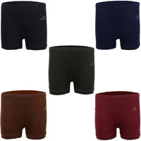 Rupa Jon Solid Trunk For Boys | 100% Cotton Fabric | Inner Elastic | Pack Of 5 Assorted