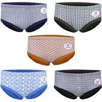 Rupa Jon Printed Brief For Boys, 100% Cotton Fabric, Regular Fit, Pack Of 5 Assorted